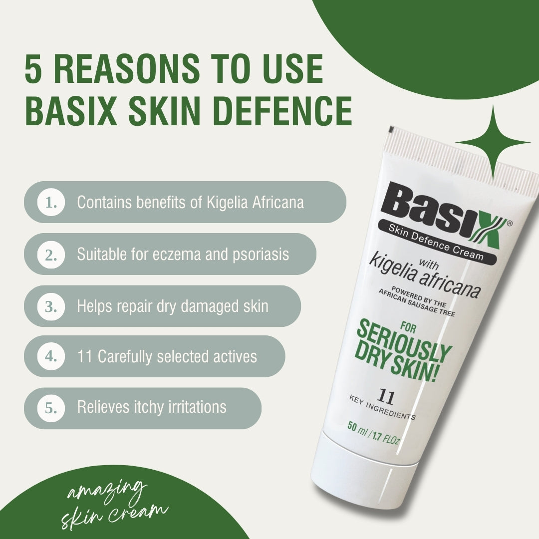 Basix Skin Defence Repair Cream for Seriously Dry Skin  - Twin Pack (2x50ml) - Lombardi Smith